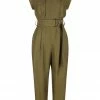 Shona Joy MATILDA LINEN UTILITY JUMPSUIT - FOREST