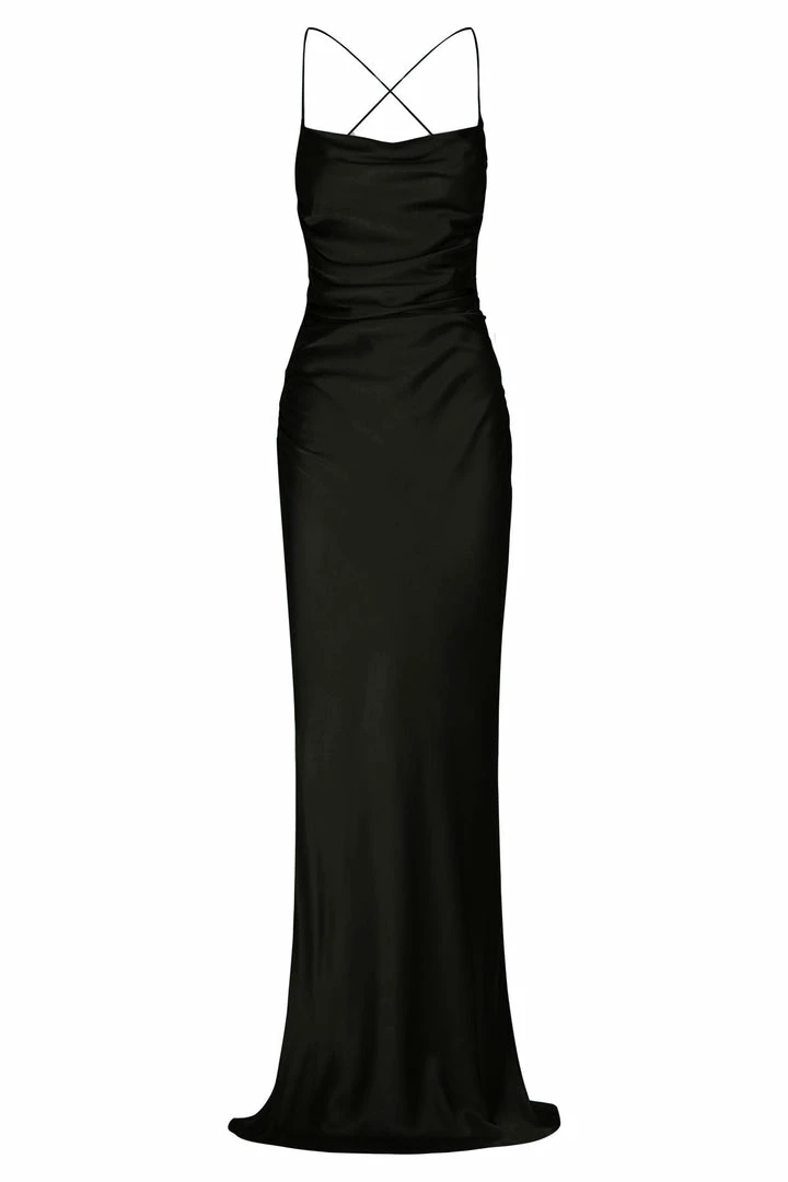 Shona Joy DRESSES LA LUNE LACE BACK MAXI DRESS - BLACK