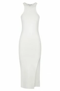 Shona Joy BASIC RACER BACK MIDI DRESS - IVORY BASICS