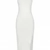 Shona Joy BASICS BASIC ONE SHOULDER MIDI DRESS - IVORY