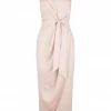 Shona Joy LUXE TIE FRONT SLEEVELESS MIDI DRESS - PORCELAIN