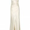 Shona Joy LA LUNE CROSS DRAPED MAXI DRESS - CREAM