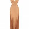 Shona Joy LA LUNE BACKLESS MIDI DRESS - COPPER