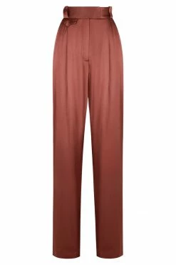 Shona Joy THALIA HIGH WAISTED TAILORED PANT - SANGRIA SHORTS & PANTS