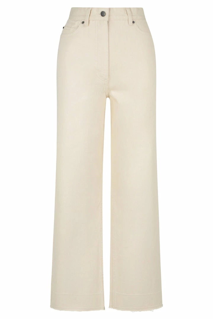 Shona Joy SIERRA STRAIGHT LEG JEAN - CREAM