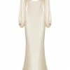 Shona Joy DRESSES LA LUNE RUCHED BODICE BALLOON SLEEVE MAXI DRESS - CREAM
