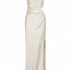 Shona Joy LA LUNE ASYMMETRICAL GATHERED MAXI DRESS - CREAM