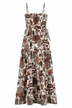 Shona Joy DRESSES CATALINA SHIRRED TIERED MIDI DRESS