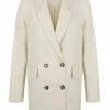 Shona Joy TOPS LUNA LINEN DOUBLE BREASTED BLAZER - NATURAL