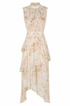 Shona Joy NINA SLEEVELESS RUCHED MIDI DRESS