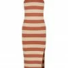 Shona Joy BASICS PARIS RACER BACK MIDI DRESS - CLAY/TAN