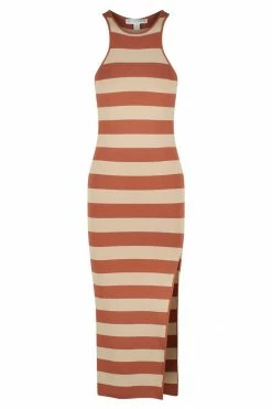 Shona Joy BASICS PARIS RACER BACK MIDI DRESS - CLAY/TAN