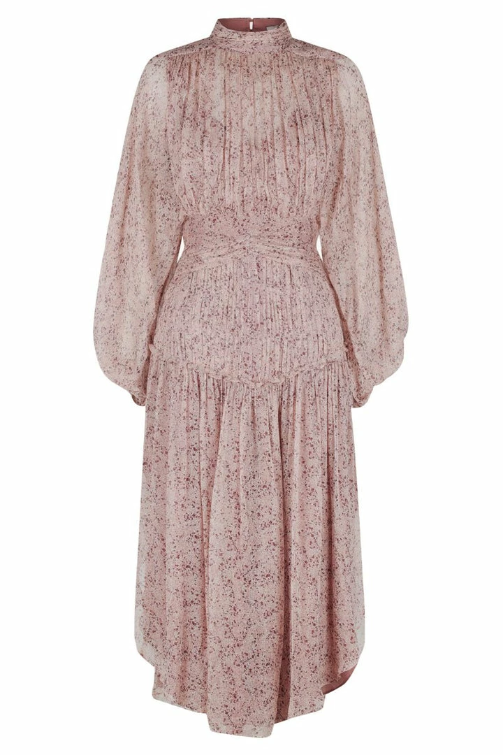 Shona Joy DRESSES PAULETTE LONG SLEEVE OPEN BACK MIDI DRESS