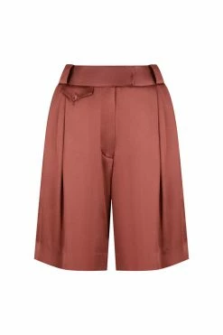 Shona Joy SHORTS & PANTS THALIA HIGH WAISTED TAILORED SHORT - SANGRIA