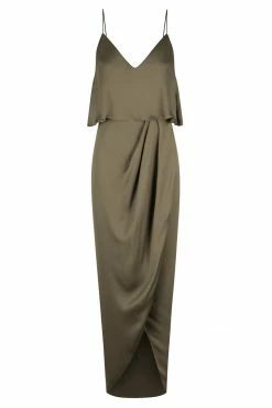 Shona Joy LUXE COCKTAIL FRILL DRESS - PINE DRESSES