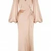 Shona Joy LA LUNE FULL SLEEVE WRAP MIDI DRESS - DESERT ROSE DRESSES
