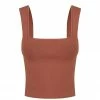 Shona Joy TOPS BASIC SQUARE NECK TOP - CLAY