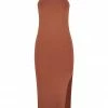 Shona Joy BASIC RACER BACK MIDI DRESS - CLAY BASICS