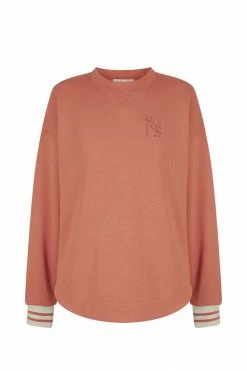 Shona Joy TOPS SJ LOGO CURVED HEM JUMPER - RHUBARB