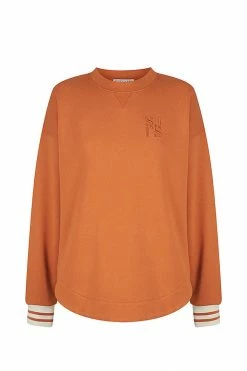 Shona Joy TOPS SJ LOGO CURVED HEM JUMPER - TURMERIC