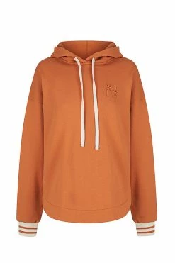 Shona Joy TOPS SJ LOGO CURVED HEM HOODIE - TURMERIC