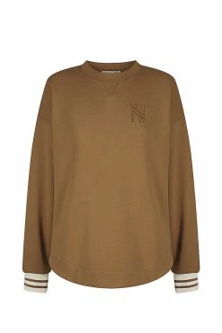 Shona Joy SJ LOGO CURVED HEM JUMPER - CUMIN TOPS