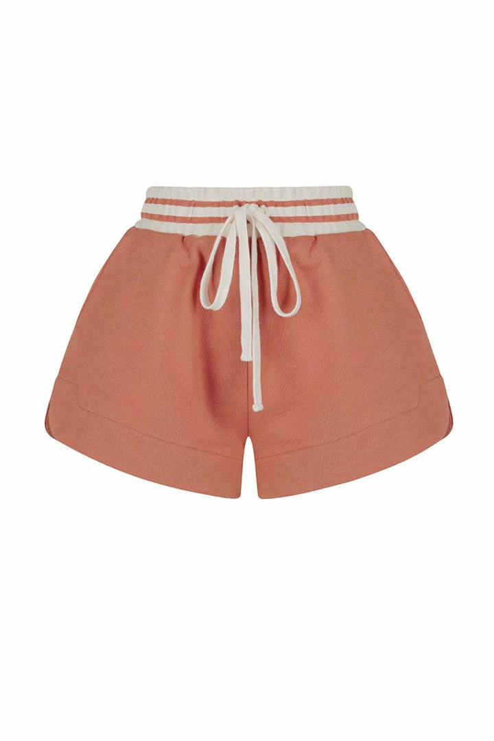 Shona Joy SJ CURVED HEM SHORT - RHUBARB KNITWEAR