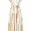 Shona Joy DRESSES SUZANA LINEN SHORT SLEEVE TIERED MIDI DRESS