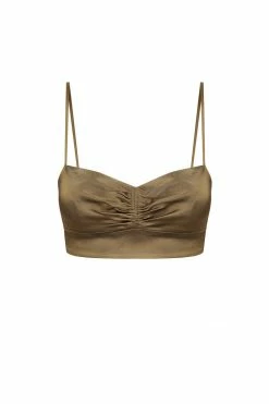 Shona Joy TOPS THALIA OPEN BACK BRALETTE - CUMIN