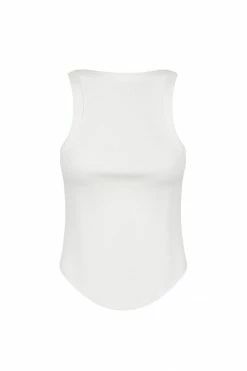 Shona Joy SJ RIB TANK - IVORY TOPS