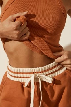 Shona Joy SJ CURVED HEM SHORT - TURMERIC KNITWEAR