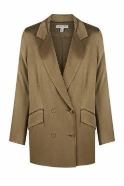 Shona Joy THALIA DOUBLE BREASTED BLAZER - CUMIN TOPS