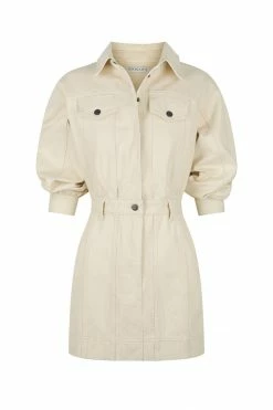 Shona Joy DRESSES SIERRA PANELLED UTILITY MINI DRESS - CREAM