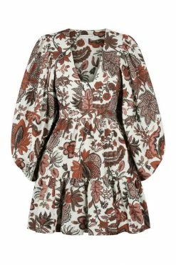 Shona Joy CATALINA PLUNGED BALLOON SLEEVE MINI DRESS DRESSES