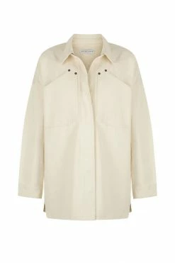 Shona Joy TOPS SIERRA OVERSIZED UTILITY SHIRT - CREAM