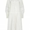 Shona Joy LUCIA BALLOON SLEEVE FRILL MIDI DRESS - IVORY DRESSES