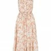 Shona Joy FLOR LINEN SLEEVELESS PIN TUCK TUXEDO MIDI DRESS