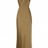 Shona Joy THALIA BIAS CUT OUT MIDI DRESS - CUMIN DRESSES