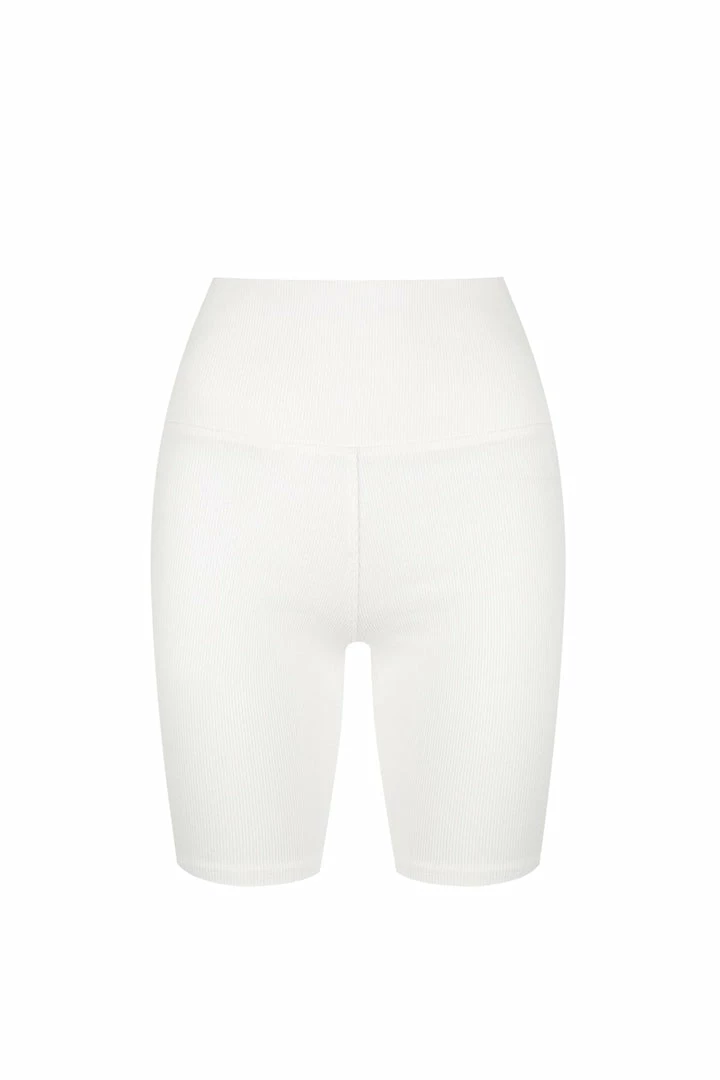 Shona Joy SJ RIB BIKE SHORT - IVORY