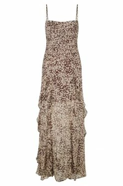 Shona Joy VALERIA RUCHED FRILL MAXI DRESS