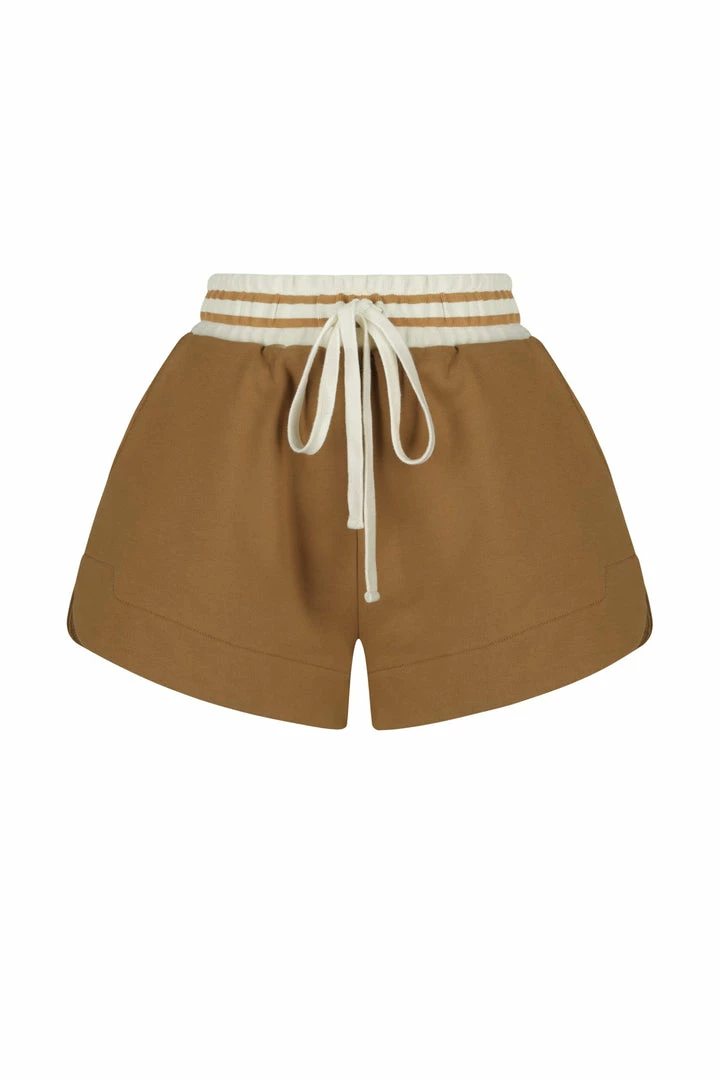 Shona Joy SJ CURVED HEM SHORT - CUMIN KNITWEAR