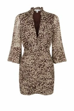 Shona Joy VALERIA PLUNGED RUCHED MINI DRESS DRESSES