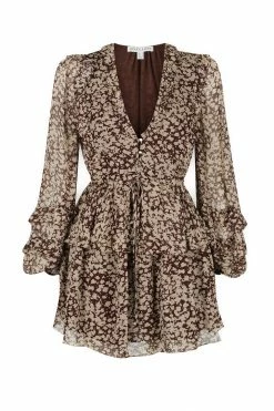 Shona Joy VALERIA BALLOON SLEEVE DRAWSTRING MINI DRESS DRESSES