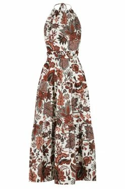 Shona Joy CATALINA HALTER OPEN BACK MIDI DRESS