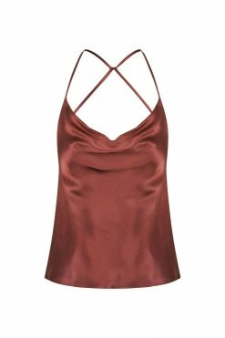 Shona Joy THALIA COWL BACK CAMI TOP - SANGRIA TOPS