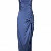 Shona Joy DRESSES THALIA BIAS RUCHED MIDI DRESS - AEGEAN BLUE