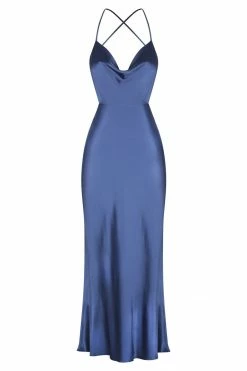 Shona Joy THALIA BIAS CUT OUT MIDI DRESS - AEGEAN BLUE DRESSES