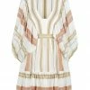 Shona Joy SUZANA LINEN PLUNGED BALLOON SLEEVE MINI DRESS