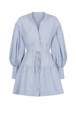 Shona Joy ROBERTA BALLOON SLEEVE TIERED MINI DRESS