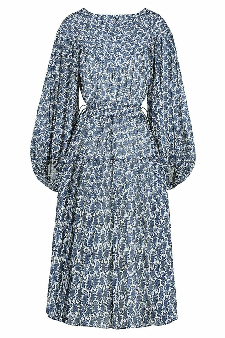 Shona Joy DANIELA PIN TUCK BALLOON SLEEVE MIDI DRESS DRESSES